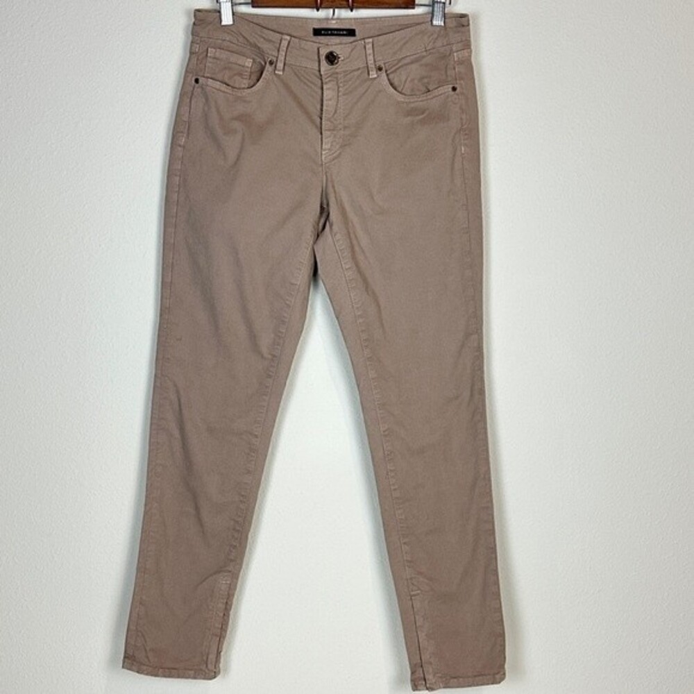 Elie Tahari Ankle Zipper Skinny Tan Jeans 8